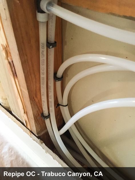 Repipe project photo - Trabuco Canyon, CA home pipes before or after replacement by Repipe OC