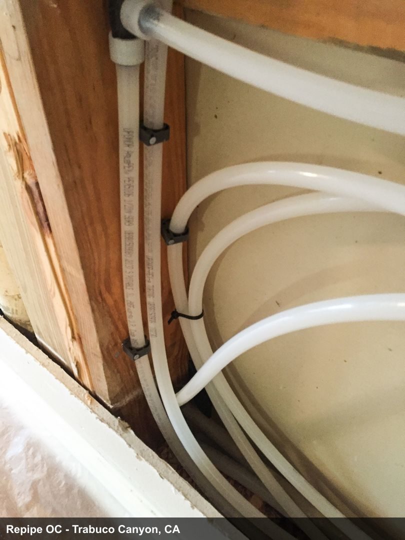 Repipe project photo - Trabuco Canyon, CA home pipes before or after replacement by Repipe OC